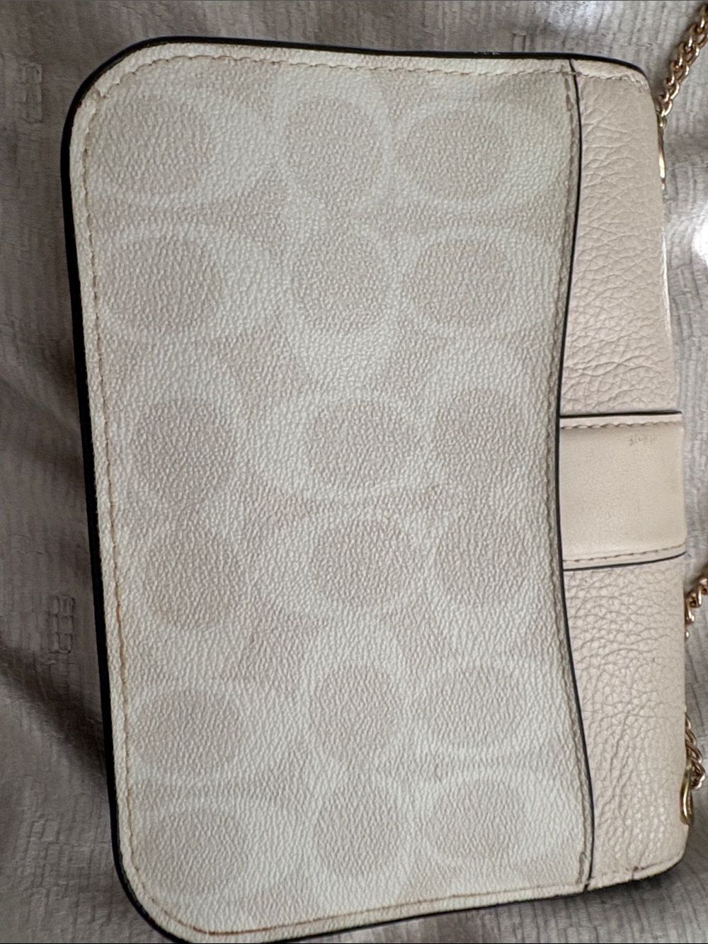 Coach Chalk and Cream Signature Crossbody with Gold Horse & Carriage Accent - Picture 3 of 7